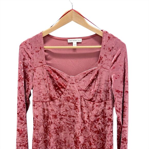 Party/Cocktail Long Sleeve Crushed Velvet Holiday Chic Mini Dress Juniors Large - Picture 3 of 12